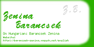 zenina barancsek business card